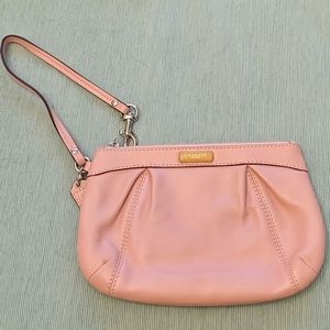 Coach Pale Pink Wristlet